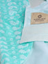 Dogs' Green Chikankari Flared Dress With Attached Bow